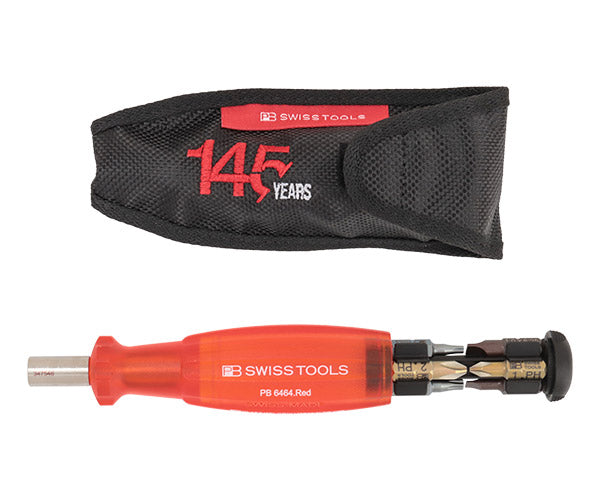 【10月の特価品】日本正規品 PBスイスツールズ 145周年 世界1000個限定生産 インサイダービットドライバー 限定刺繍入り専用ポーチ (6464.RE-145YCBB) (7610733291816)