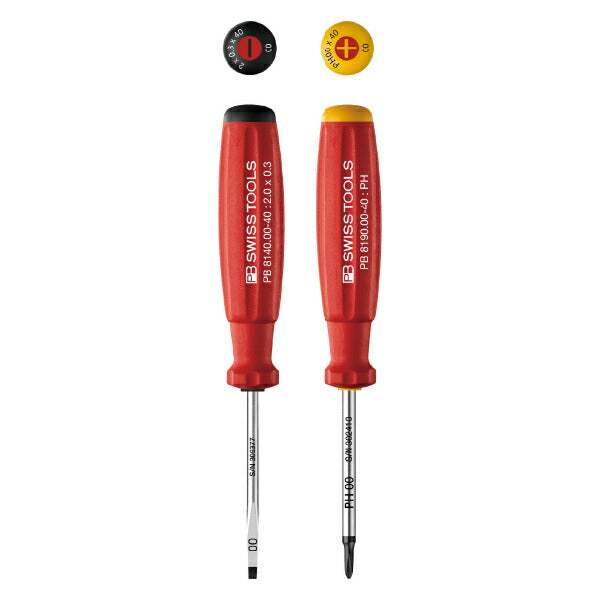 日本正規品 PBスイスツールズ スイスグリップミニドライバー2本セット ソフトケース付 マイナス平行先端 高精度 ( 8535) (7610733214273)