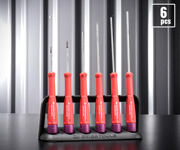 日本正規品 PBスイスツールズ スイスグリップ精密六角ドライバーセット 6本組 スタンド付 (8642) (7610733270590)