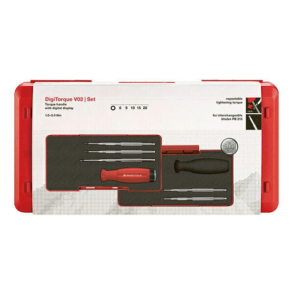 日本正規品 PBスイスツールズ デジタルトルクハンドルセットV02 (9320.SETA3JCBB)(7610733289042)