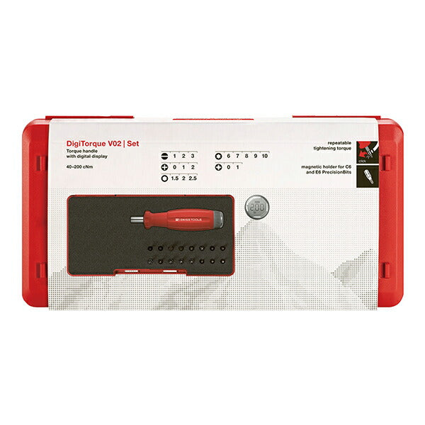 日本正規品 PBスイスツールズ デジタルトルクハンドルセットV02 (9320.SETB2JCBB)(7610733289059)