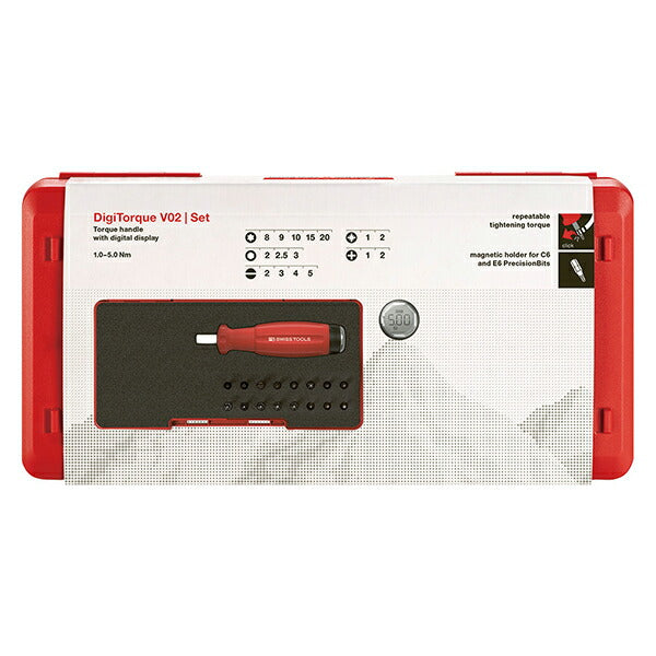 日本正規品 PBスイスツールズ デジタルトルクハンドルセットV02 (9320.SETB3JCBB)(7610733289066)