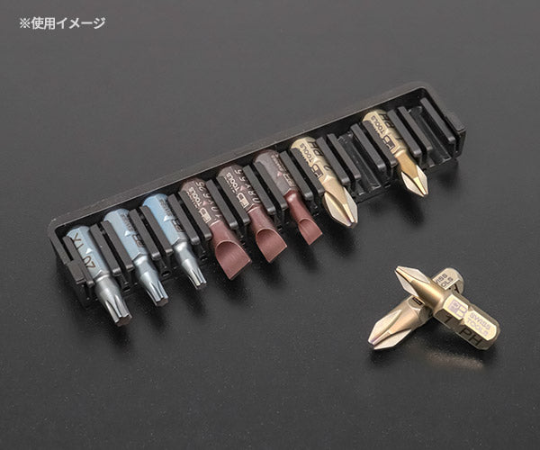 【11月の特価品】日本正規品 PBスイスツールズ 連結できるビットホルダー 限定カラーブラック C6・E6ビット10本収納可能 (971.C6ANDE6BKCNJ) (7610733300143)