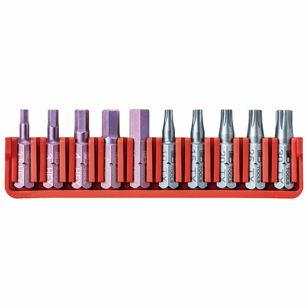 日本正規品 PBスイスツールズ ドライバービット10本組セット ビットホルダー (C6.704CN)(7610733293612)
