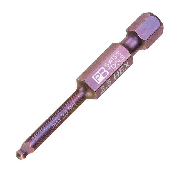日本正規品 PBスイスツールズ ボールポイントビット 2.5mm 六角穴用