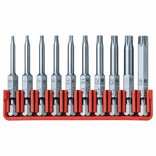 日本正規品 PBスイスツールズ 段付キビット10本組セット ビットホルダー付 (E6.703CN)(7610733293742)