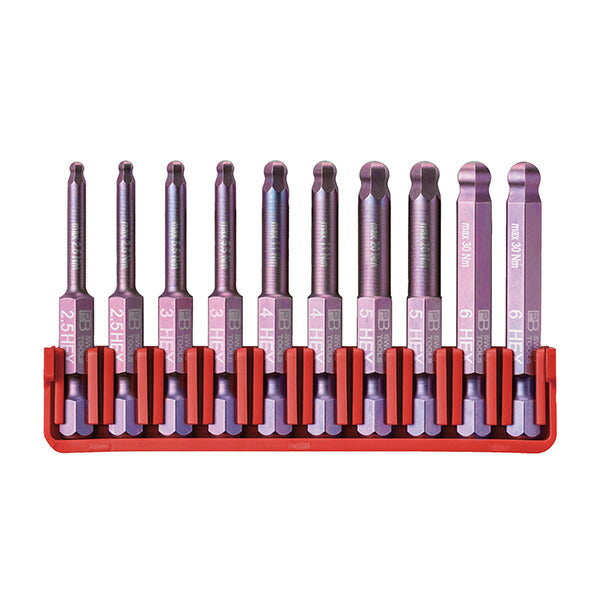 日本正規品 PBスイスツールズ 段付キビット10本組セット ビットホルダー付 (E6.715CN)(7610733293803)