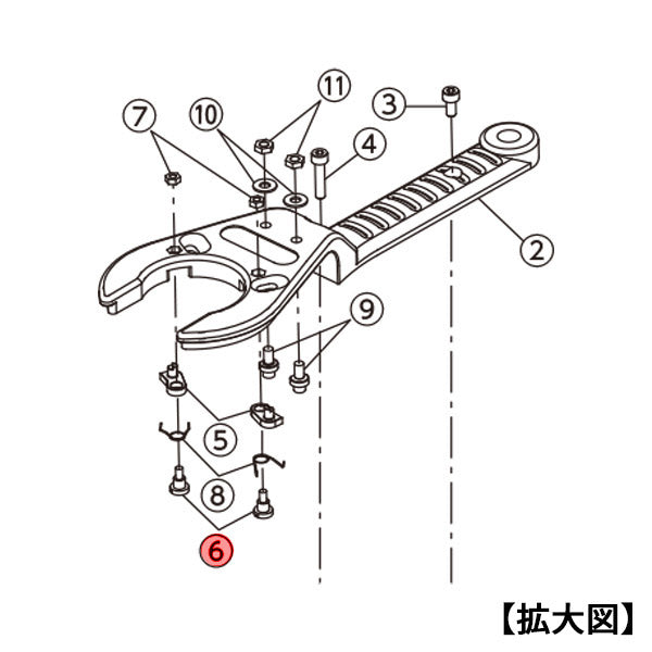KTC ラチェットパイプカッター用 クロウピン PCR-35-6