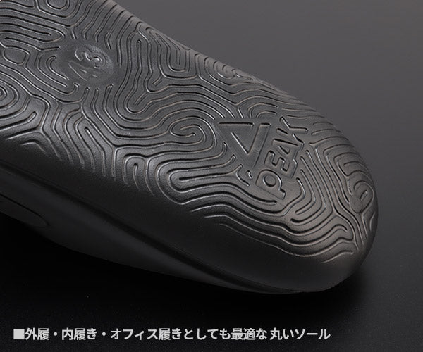 PEAK 歩行時はふわふわ 走ると硬い高反発力ソールに変化するサンダル ピークタイチスライド TS-03 オールブラック 万能サンダル