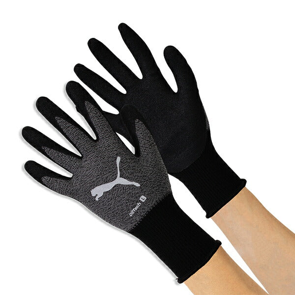 プーマ 手袋 PG-1540-10P GREY グレー 10双セット PUMA ワーキンググローブ 天然ゴム 10組セット 作業手袋 通気性 DIY 力強い吸着力