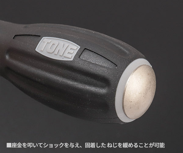 TONE パワーグリップドライバー(貫通) (-)1.0X6.0 (PGMD-100)(4953488306552) トネ