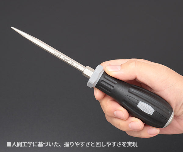 TONE パワーグリップドライバー(貫通) (-)1.0X6.0 (PGMD-100)(4953488306552) トネ