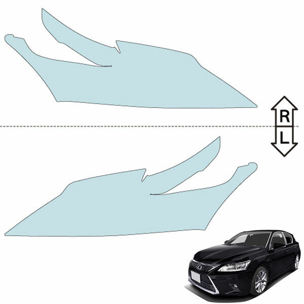 カット済みヘッドライトプロテクションフィルム レクサス CT (H26.1-H29.7) (ZWA10型) (F Sport/version L) (PH0213L1405B0SA)