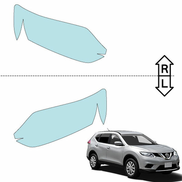 カット済みヘッドライトプロテクションフィルム 日産 エクストレイル (H25.12-H29.5) (T32/NT32型) (20S/20X/20X エクストリーマー X) (PH0302K1405A0SA)