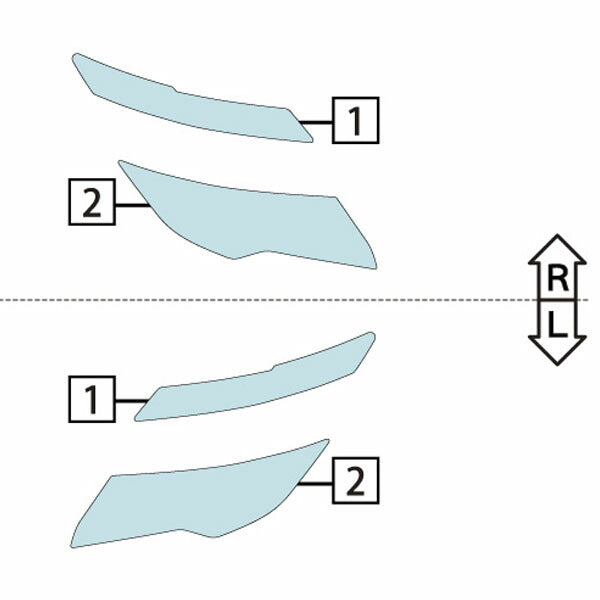 カット済みヘッドライトプロテクションフィルム 日産 エルグランド (H26.1-H30.11) (TE52型/TNE52型/PE52型/PNE52型) (PH0303J1405B0SA)
