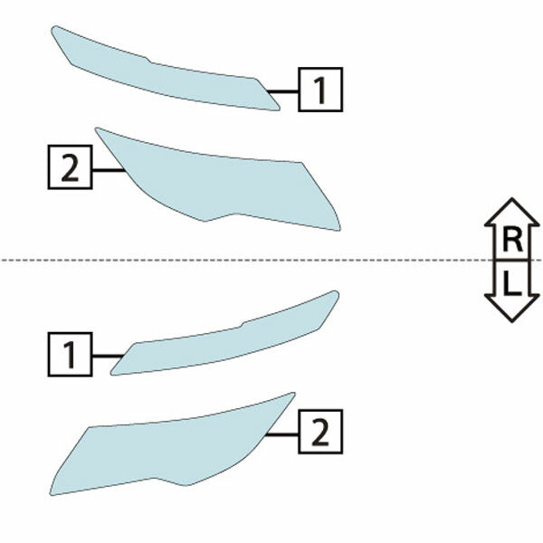 カット済みヘッドライトプロテクションフィルム 日産 エルグランド (R2.10-) (TE52型/TNE52型) (PH0303J2005A0SA)
