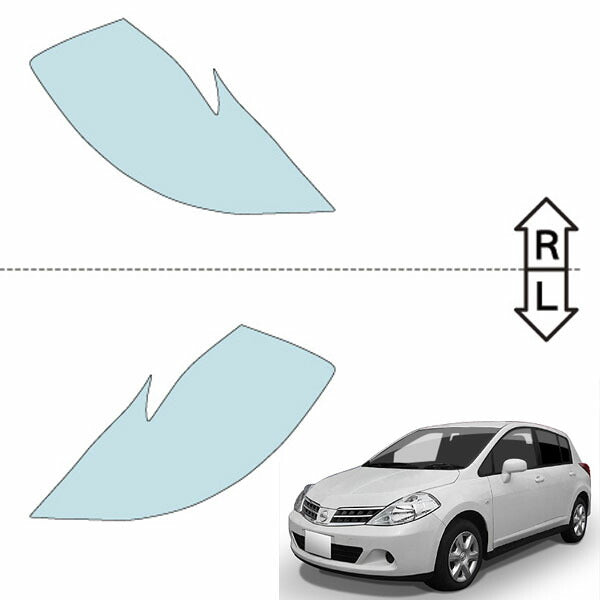 カット済みヘッドライトプロテクションフィルム 日産 ティーダ (H20.1-H24.8) (C11型) (15S/15S FOUR/15M/15M FOUR/15G/18G/AXIS) (PH0316H0805A0SA)