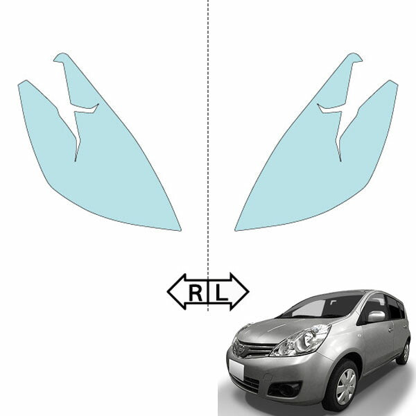 カット済みヘッドライトプロテクションフィルム 日産 ノート (H20.1-H24.8) (E11型) (PH0319H0805A0SA)