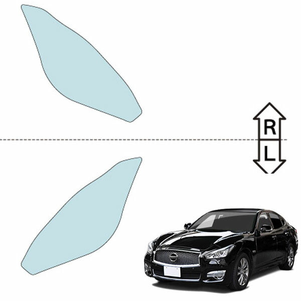 カット済みヘッドライトプロテクションフィルム 日産 フーガ ハイブリッド (H27.2-R4.8) (HY51型) (HYBRID A Package/HYBRID/HYBRID VIP) (PH0321L1505A0SA)