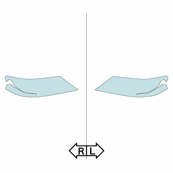 カット済みヘッドライトプロテクションフィルム 日産 プレサージュ (H10.6-H15.7) (U30型/NU30型) (Base) (PH0323JA805A0SA)