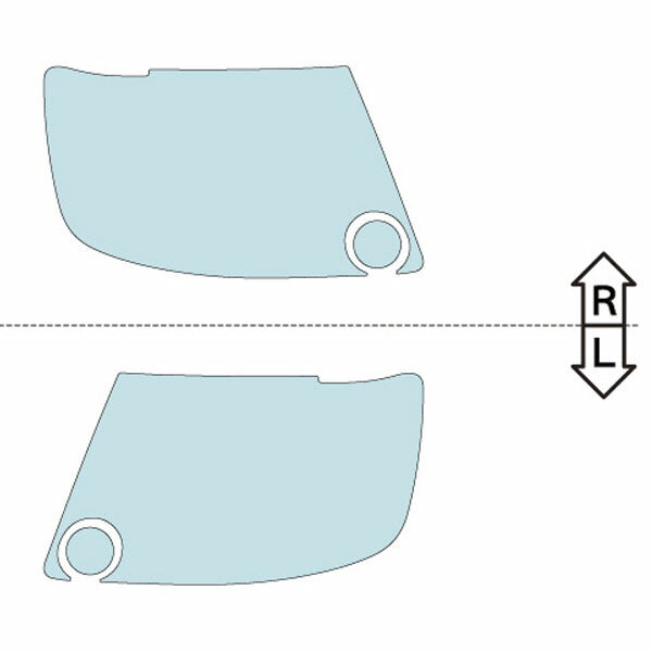 カット済みヘッドライトプロテクションフィルム 三菱 eKワゴン (H16.12-H18.8) (H81W型) (M/G) (PH0503A0405A0SA)