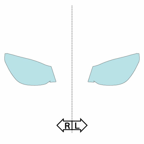 カット済みヘッドライトプロテクションフィルム 三菱 eKワゴン (H27.10-H31.2) (B11W型) (PH0503A1505A0SA)