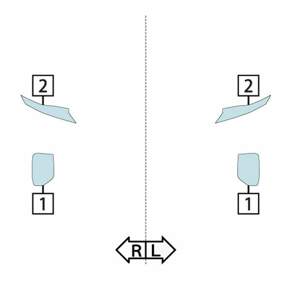 カット済みヘッドライトプロテクションフィルム 三菱 eKクロス (H31.3-) (B34W型/BM35W型/BM37W型/BM38W型) (M/G/T) (PH0503K1905A0SA)
