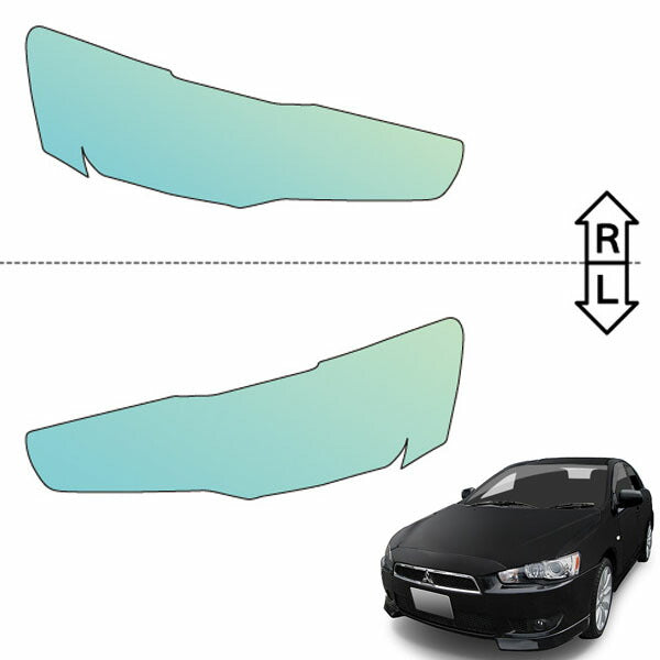カット済みヘッドライトプロテクションフィルム 三菱 ギャランフォルティス (H19.8-H21.12) (CY4A型) (SPORT/EXCEED/SUPER EXCEED/RALLIART) (PH0505B0705A0SA)