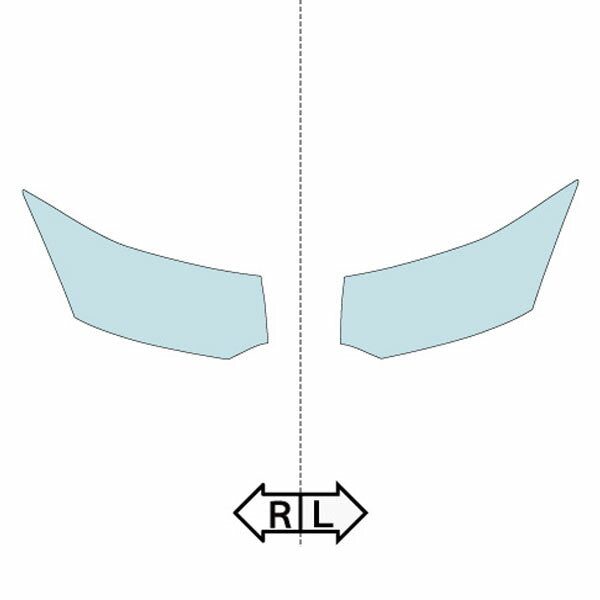 カット済みヘッドライトプロテクションフィルム 三菱 デリカD:5 (H19.1-H21.12) (CV5W型) (PH0511J0705A0SA)