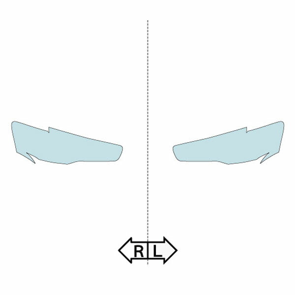 カット済みヘッドライトプロテクションフィルム 三菱 ランサーエボリューション (H21.11-H26.6) (CZ4A型) (RS/GSR/GSR-Premium) (PH0517B0905A0SA)