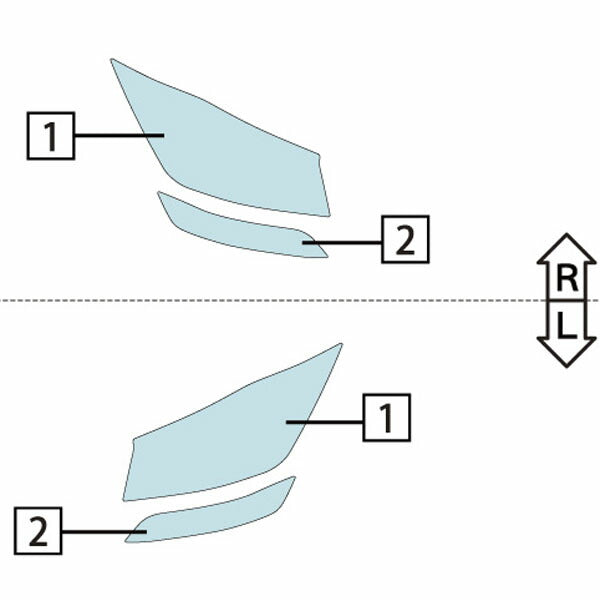 カット済みヘッドライトプロテクションフィルム 三菱 デリカD:2 カスタム ハイブリッド (H27.12-H30.7) (MB36S型) (MV) (PH0525L1505A0SA)