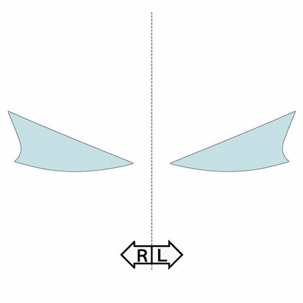 カット済みヘッドライトプロテクションフィルム 三菱 グランディス (H15.5-H17.5) (NA4W型) (スタンダード/エレガンス/エレガンスX/スポーツ/スポーツE/スポーツX) (PH0526J0305B0SA)