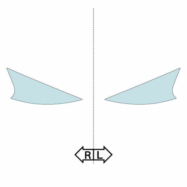 カット済みヘッドライトプロテクションフィルム 三菱 グランディス (H17.6-H19.6) (NA4W型) (エクシード/エクシードX/スポーツE/スポーツギア) (PH0526J0505B0SA)