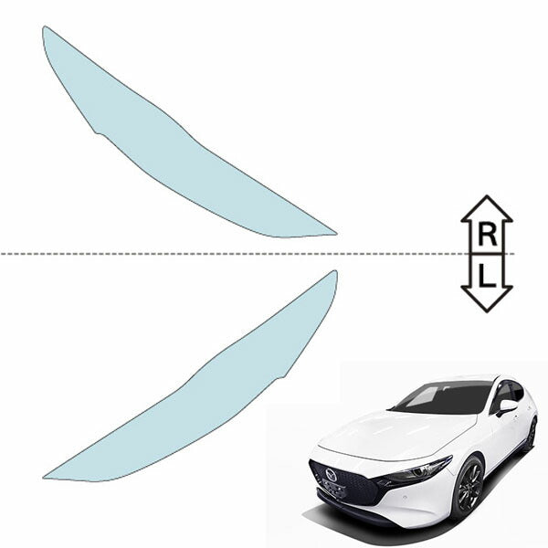 カット済みヘッドライトプロテクションフィルム マツダ MAZDA3 FASTBACK (R1.5-) (BPFP型/BP8P型/BPEP型) (PH0602H1905A0SA)