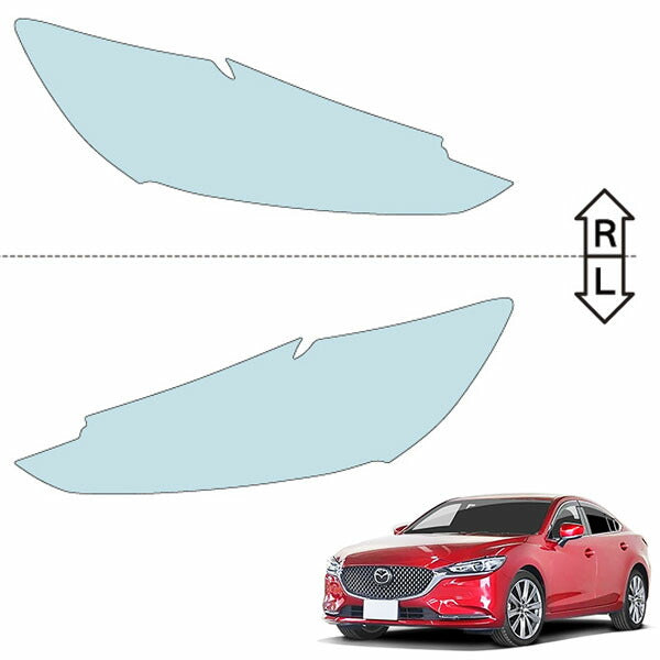 カット済みヘッドライトプロテクションフィルム マツダ MAZDA6 SEDAN (R1.8-) (GJEFP型/GJ5FP型/GJ2FP型/GJ2AP型) (PH0605B1905A0SA)