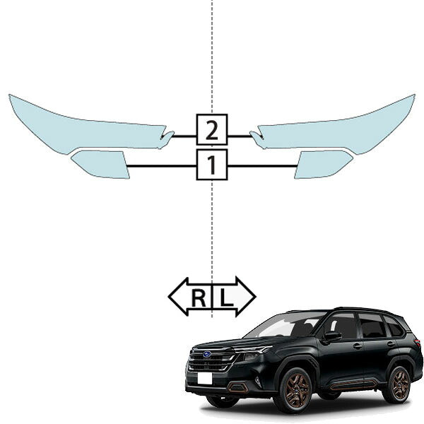 カット済みヘッドライトプロテクションフィルム スバル フォレスター (R7.4-) (SL5型/SLG型) (PH0710K2505A0SA)