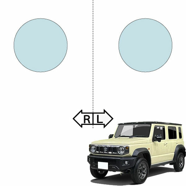 カット済みヘッドライトプロテクションフィルム スズキ ジムニー ノマド (R7.4-) (JC74W型) (FC) (PH0812S2505A0SA)