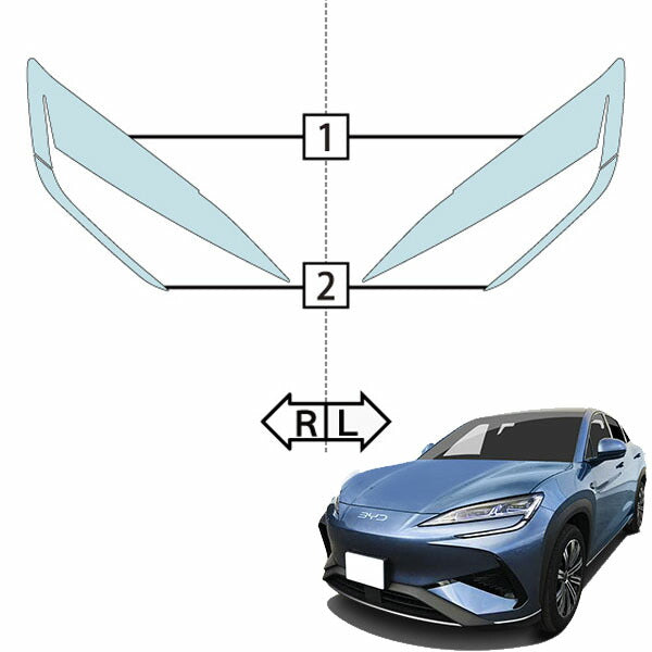 カット済みヘッドライトプロテクションフィルム BYD SEALION 7 (R7.4-) (UKXYTS型/UKXYAS型) (Base) (PH2035N2505A0SA)