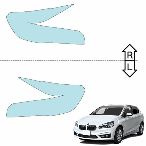 カット済みヘッドライトプロテクションフィルム BMW 2シリーズ アクティブツアラー (H26.10-H30.5) (F45型(2A15/2C20)/F45型(2A20)) (PH3002H1405A0SA)