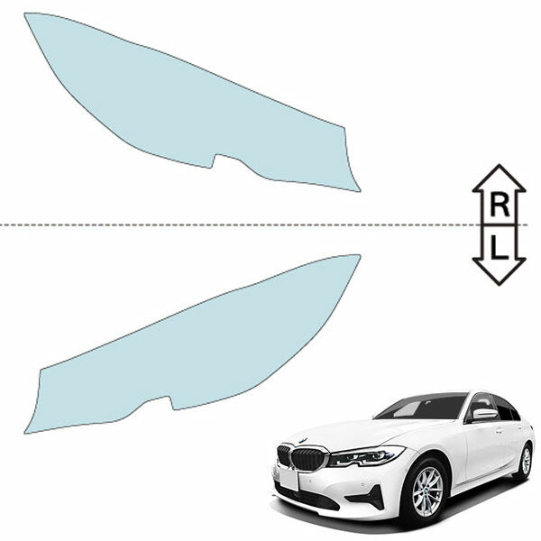 カット済みヘッドライトプロテクションフィルム BMW 3シリーズ セダン (H31.3-R4.8) (PH3003B1905B0SA)