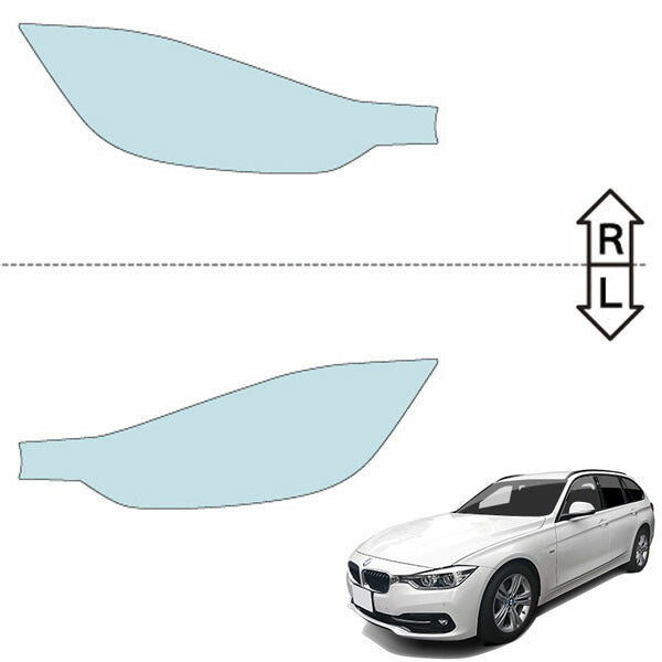 カット済みヘッドライトプロテクションフィルム BMW 3シリーズ ツーリング (H27.9-R1.8) (8E15型/8A20型/8C20型/8B30型) (PH3003F1505A0SA)