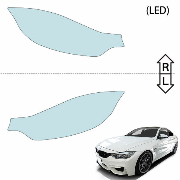 カット済みヘッドライトプロテクションフィルム BMW M4 クーペ (H26.2-R2.12) (F82型(3C30)) (Base) (PH3014C1405A0SA)