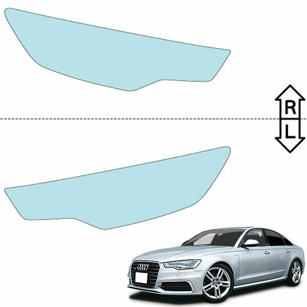 カット済みヘッドライトプロテクションフィルム アウディ A6 セダン (H23.8-H27.6) (4GC###型) (Base/S line) (PH3206B1105A0SA)