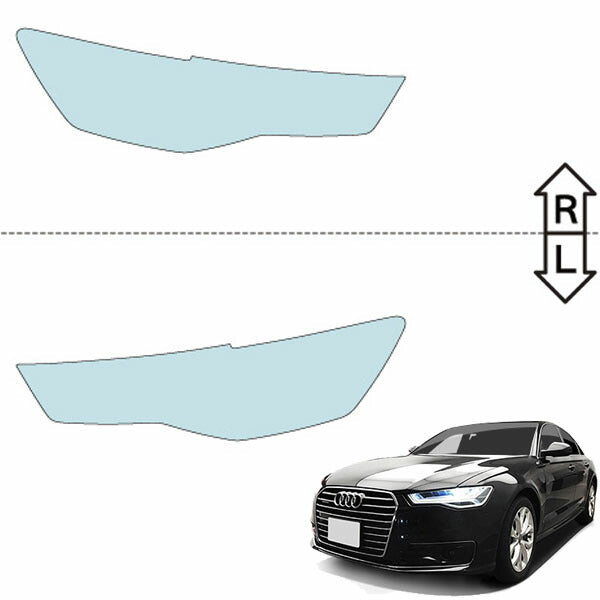 カット済みヘッドライトプロテクションフィルム アウディ A6 セダン (H28.10-H31.2) (4GCYG型/4GCYPS型/4GCRES型) (PH3206B1605A0SA)