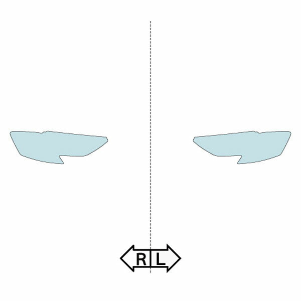 カット済みヘッドライトプロテクションフィルム アウディ A8 セダン ロング (R4.7-) (F8CXYF型) (PH3208X2205A0SA)