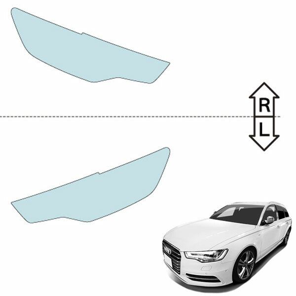 カット済みヘッドライトプロテクションフィルム アウディ S6 アバント (H24.8-H27.6) (4GCEUA型) (Base) (PH3216F1205A0SA)