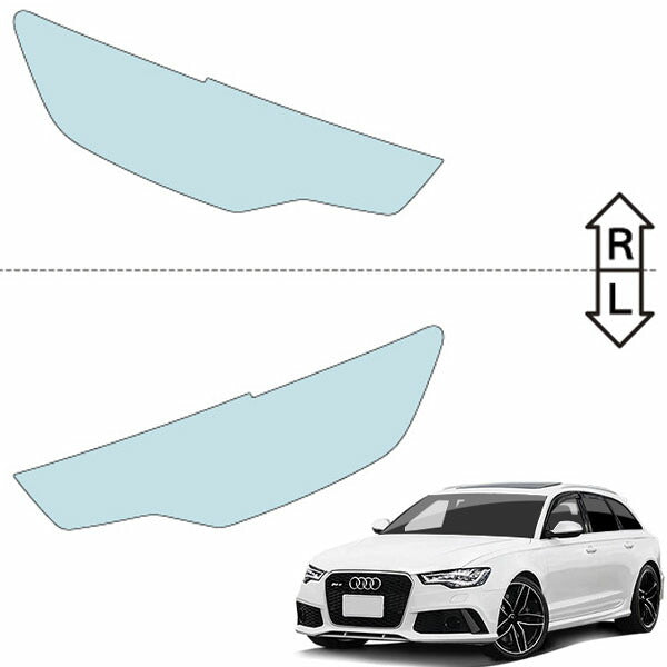 カット済みヘッドライトプロテクションフィルム アウディ RS6 アバント (H25.10-H27.6) (4GCRDS型) (Base) (PH3226F1305A0SA)