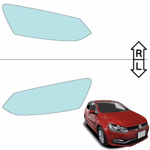 カット済みヘッドライトプロテクションフィルム フォルクスワーゲン ポロ (H26.8-H28.4) (6RCJZ型/6RCZE型) (PH3302H1405A0SA)
