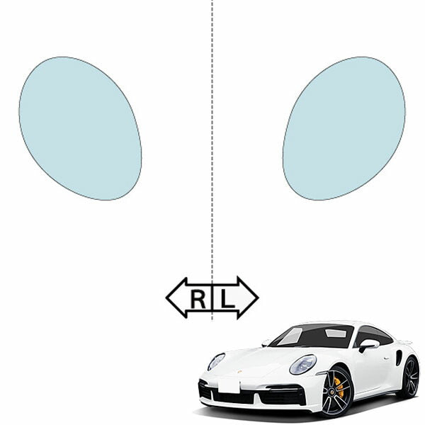 カット済みヘッドライトプロテクションフィルム ポルシェ 911 ターボ (R1.10-R6.11【992 前期】) (992型) (Turbo/Turbo S) (PH3423C1905A0SA)
