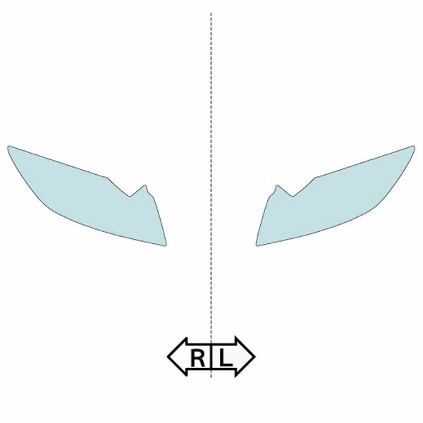 カット済みヘッドライトプロテクションフィルム フェラーリ 296GTS (R4.4-) (171K型) (Base) (PH5129U2205A0SA)